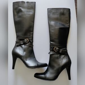 Brand New knee high black leather Charles David boots